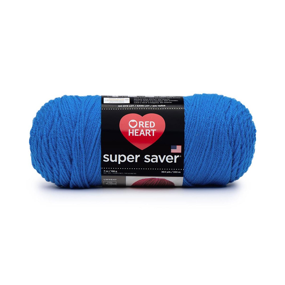 Craft Supplies, Art & School, Coats & Clark, Red Heart, Super Saver, Yarn, 583675, Blue